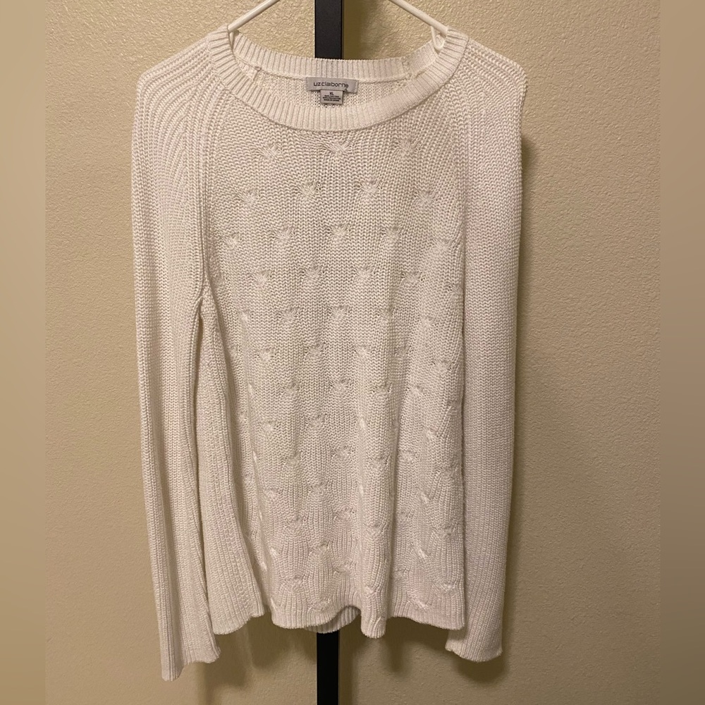 Liz Claiborne White Sweater - Size XL